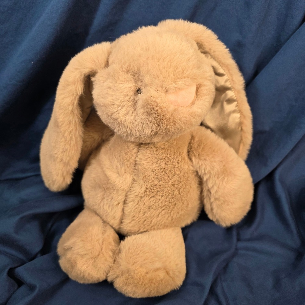 Spark Create Imagine Easter Rattke Plush Bunny Kids 10" Tan Satin Lined Ears NEW